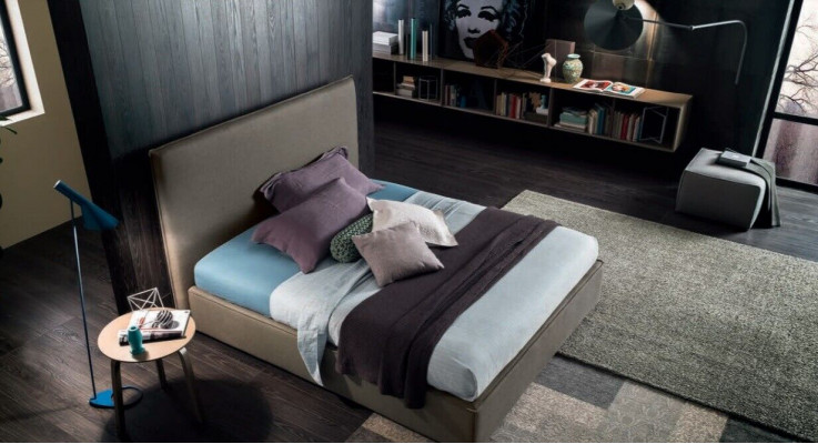 Luxus Doppel Betten Braun 200x200 Schlaf Zimmer Leder Hotel Bett Polster Design