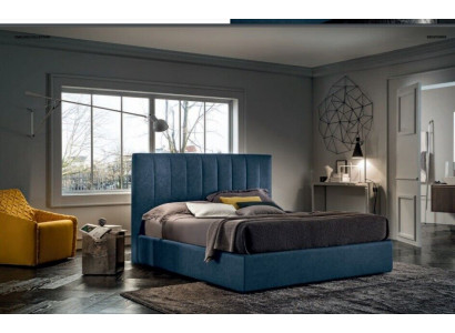 Designer Bett Schlafzimmer Betten Textil Luxus Hotel Stoff Polster Sitz Italien