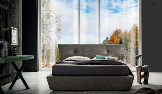 Designer Bett Betten Schlafzimmer Leder Textil Hotel Luxus Samt Polster