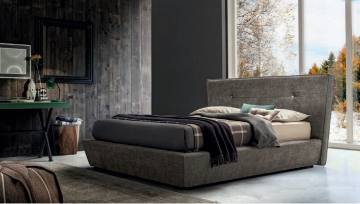 Designer Bett Betten Schlafzimmer Leder Textil Hotel Luxus Samt Polster