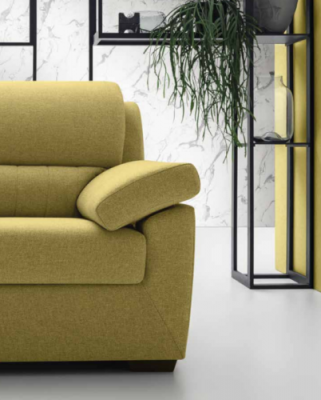 Modern Style Sofa Italien 2-er Textil Holzrahmen Wohnzimmer Couch Sofa alfitalia