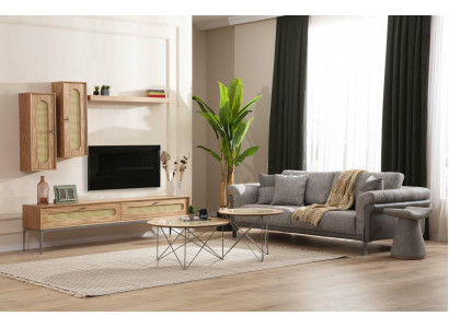 tv Schrank Lowboard rtv Möbel Sofa 3 Sitzer 2x Couchtische Fernsehwand