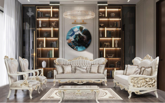 Klassisches Chesterfield Dreisitzer Couch Barock Rokoko 3er Sofa Couchen Möbel