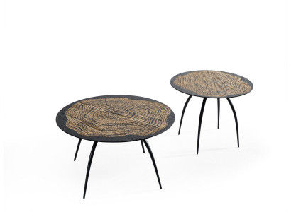 Luxus Design Couchtische Schwarz Runder Tische Wohn Zimmer Beistell 