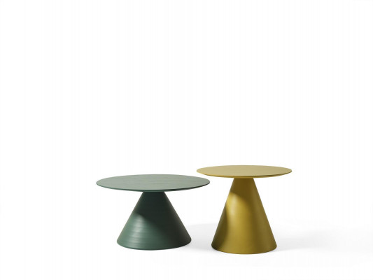 Eleganter runder grauer Couchtisch im modernen Stil für das Wohnzimmer