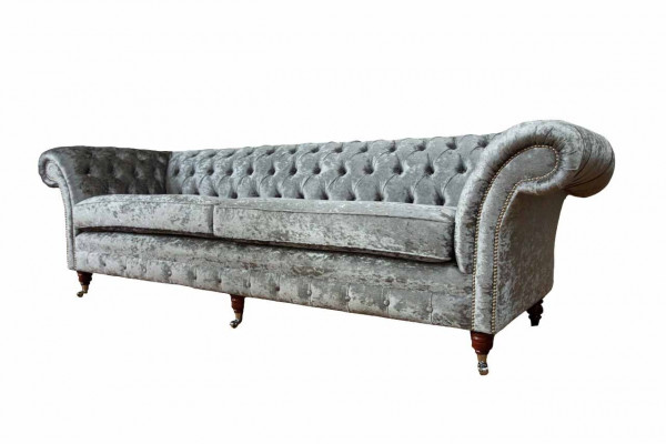 Viersitzer Sofa Sofas 4 Sitzer Chesterfield Wohnzimmer Stoff Design Sitz