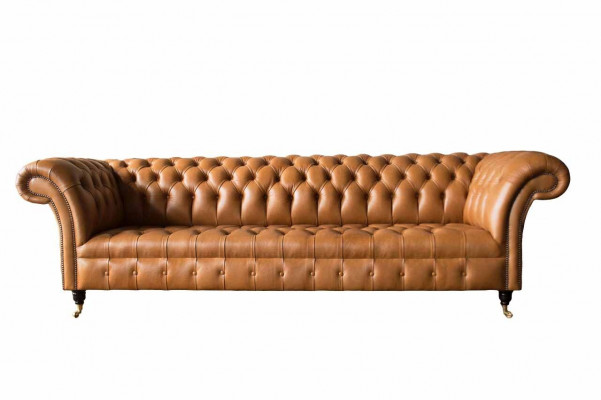 Ledersofa Chesterfield 4 Sitzer Couchen Luxus Leder Couchen Polster Wohnzimmer