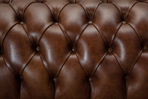 Sofa 4 Sitzer Luxus Möbel Chesterfield Leder Braun Design Modern Stil