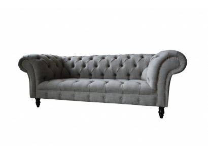 Chesterfield Couch 3 Sitzer Polster Sitz Textil Stoff Couchen Sofa Neu