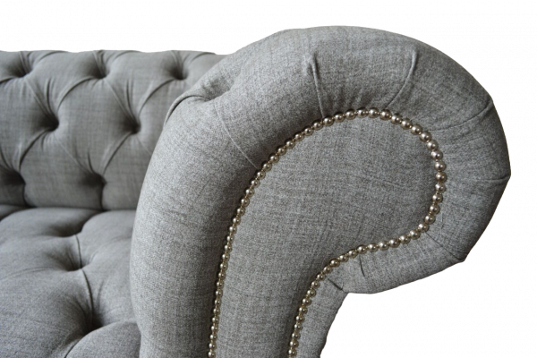 Chesterfield Couch 3 Sitzer Polster Sitz Textil Stoff Couchen Sofa Neu