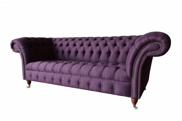 Chesterfield 3 Sitzer Sofa Stoffsofa Couch Polster Sitz 3er Sofas Neu