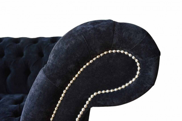 Design Sofa Couch Polster 3 Sitzer Sofas Blau Couchen Sitz Stoff Neu