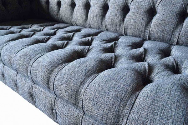 Dreisitzer Couch Polster Design Sofa Chesterfield Grau Sofas Zimmer Möbel