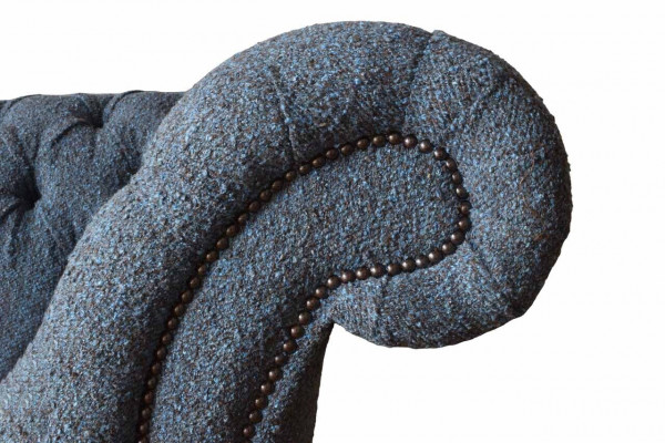 Englische Chesterfield Sofa Couch Büro Möbel Dreisitz Samt 230cm Sofas