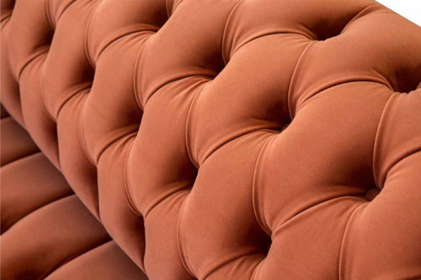 Luxus Chesterfield 3 Sitzer Couch Polster Textil Couchen Stoff Sofa Neu