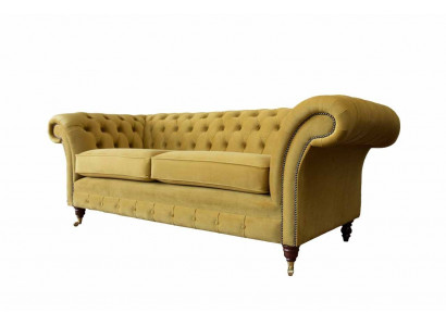 Chesterfield Dreisitzer Luxus Sofa 3 Sitzer Sofas Stoff Design Couch Textil