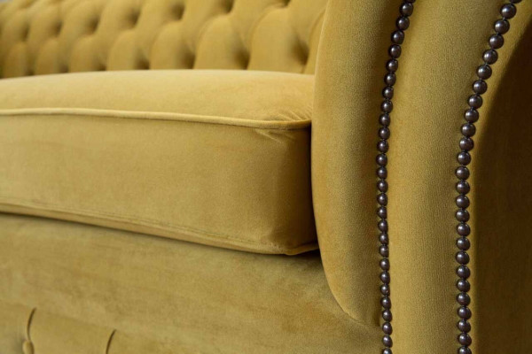 Chesterfield Dreisitzer Luxus Sofa 3 Sitzer Sofas Stoff Design Couch Textil