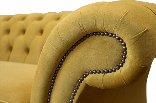 Chesterfield Dreisitzer Luxus Sofa 3 Sitzer Sofas Stoff Design Couch Textil