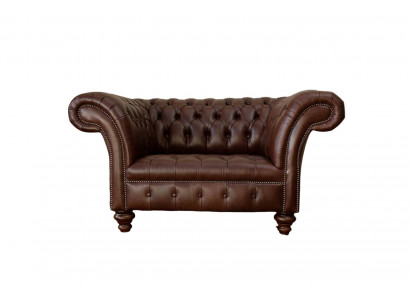 Chesterfield Sofa Wohnzimmer Sofas Couch Polster Leder Modern 1,5 Sitzer