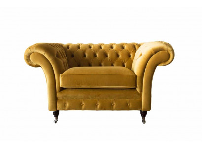 Chesterfield Sessel Stoff Textil Modern Wohnzimmer Luxus Design Möbel