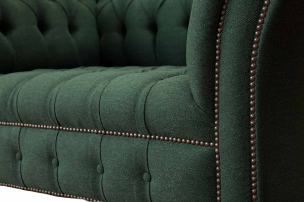 Grüner Sessel Sofa Couch Polster Luxus Klassische Textil Couchen Neu