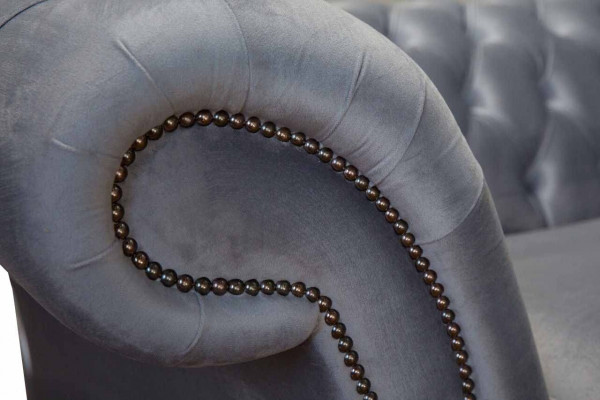 Design Chesterfield Stoff Couch Sessel 1 Sitzer Polster Sofas Lounge Neu