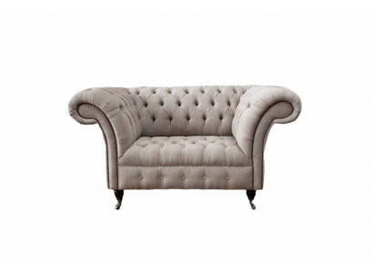 Chesterfield Textil Polster Sessel 1 Sitzer Sofas Design Luxus Stoffsofas