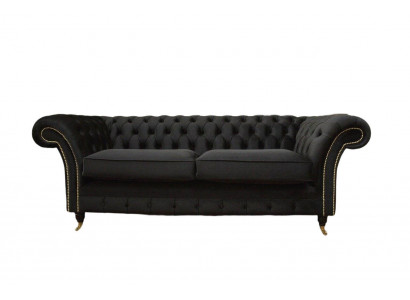 Chesterfield Sofa 3 Sitzer Couch Polster Luxus Textil Couchen Sofas