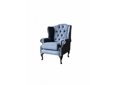 Sessel 1 Sitz Textil Lounge Luxus Polster Ohrensessel Einsitzer Design 1