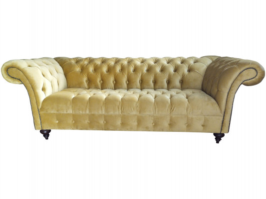 Luxus Sofa Dreisitzer Design Chesterfield Textil Couchen Modern