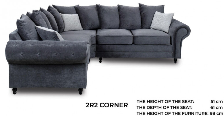 Modern Ecksofa Sofa Stil Grau Sofa Polster Stoff Textil Möbel L-Form Couchen