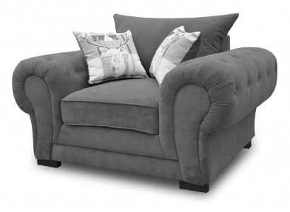 Stil Modernes Design Farbe Grau Wohnzimmer 1 Sitz Sessel Stoff Polyester Neu