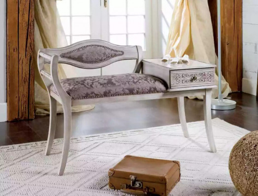 Luxus Polsterbank Wohnzimmer Textil Möbel Stil Klassischer Neu