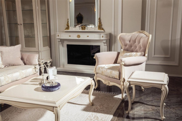 Klassische Zeitungstische Holz Beistelltisch Tisch Wohnzimmer Barock