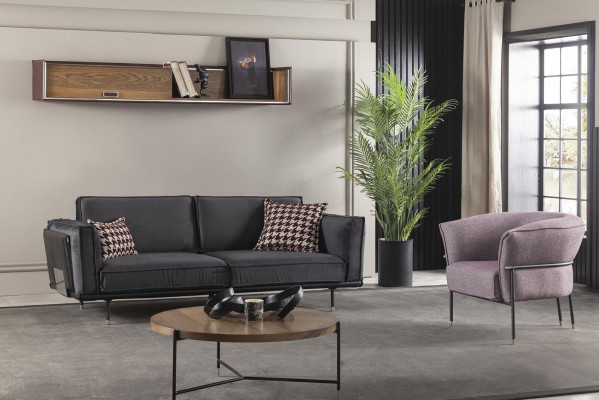 Sessel Wohnzimmer Luxus Relax Stühle Club Lounge Möbel Sofa Flieder