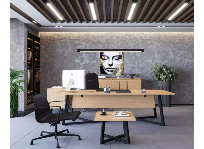Modernes Büro Set Schreibtisch Couchtisch Aktenschrank Kommode 4tlg.
