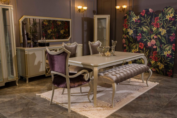 Luxus Esszimmer Esstisch Stuhl Set Gruppe Garnitur Tisch Tische Garnitur 5tlg.