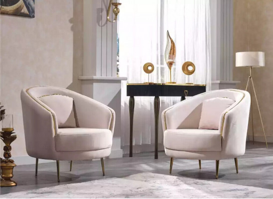Designer Sofagarnitur 3+3+1 Sitzer Sofa Stoff Garnitur Polster Set Modern