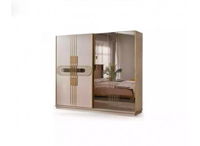 Luxus Kleiderschrank Universal Kleiderschrank Beige Schrank 250cm Schränke
