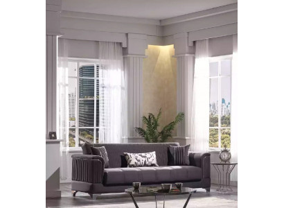 Graues Sofa Luxus 3-Sitzer Couch Wohnzimmer Möbel Polster Couchen Sofas