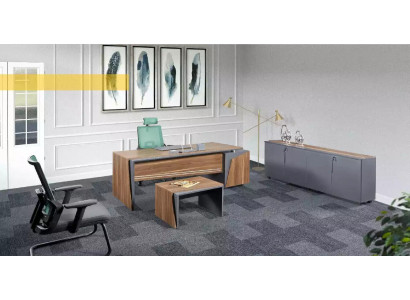 Arbeitszimmermöbel Büro Set Schreibtisch Couchtisch Sideboard Möbel Braun