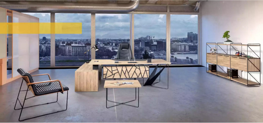 Arbeitszimmer Schrank Bücherregal Holz Büroschrank Regal Modern