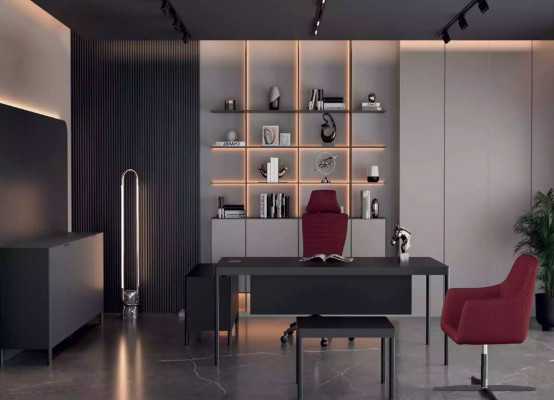 Lange Sideboard Bürokommode Highboard Büromöbel Schrank Büro Design