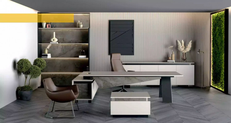 Bürokommode Luxus Sideboard Massivholz Möbel Schränke Kommoden Grau