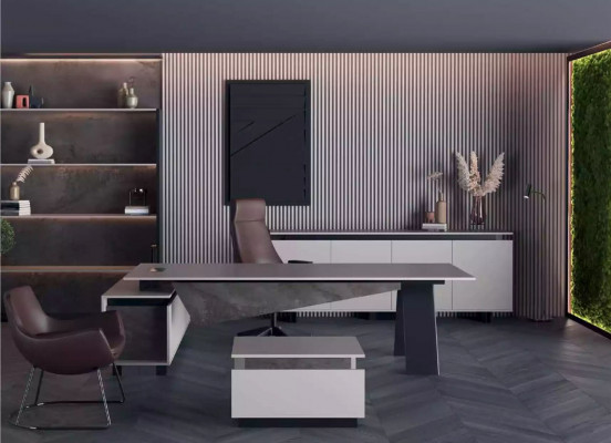 Bürokommode Luxus Sideboard Massivholz Möbel Schränke Kommoden Grau