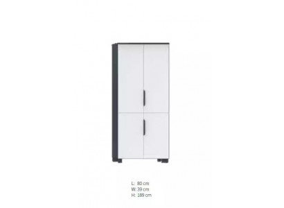 Arbeitszimmermöbel Schwarz-weißer Schrank Büromöbel Moderne Anrichte
