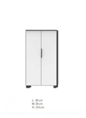 Weißer Büroschrank Arbeitszimmer Einrichtung Designer Sideboard Modern