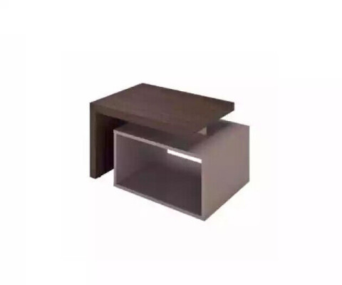 Brauner Couchtisch mit Ablageflächen Arbeitszimmermöbel Beistelltische