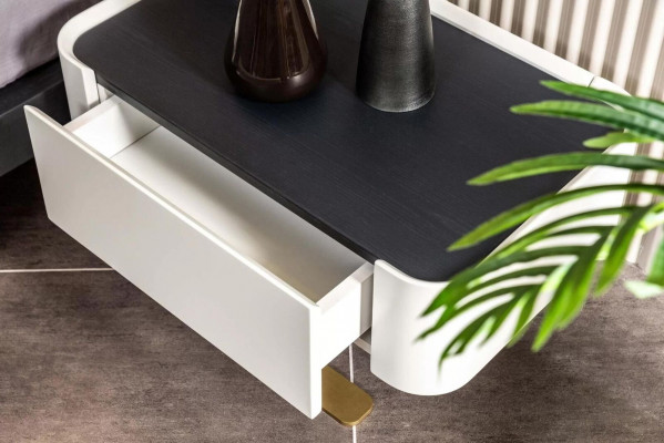 Komplette Schlafzimmer Doppelbett Bett Nachttische Orange Konsole 5tlg