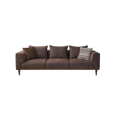 Viersitzer Sofa 4 Sitzer Couch Braun Stoffsofa Polstersofa Moderne
